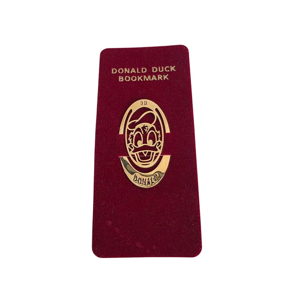 Disney Donald Duck Gold Tone Metal Bookmark 1.75"